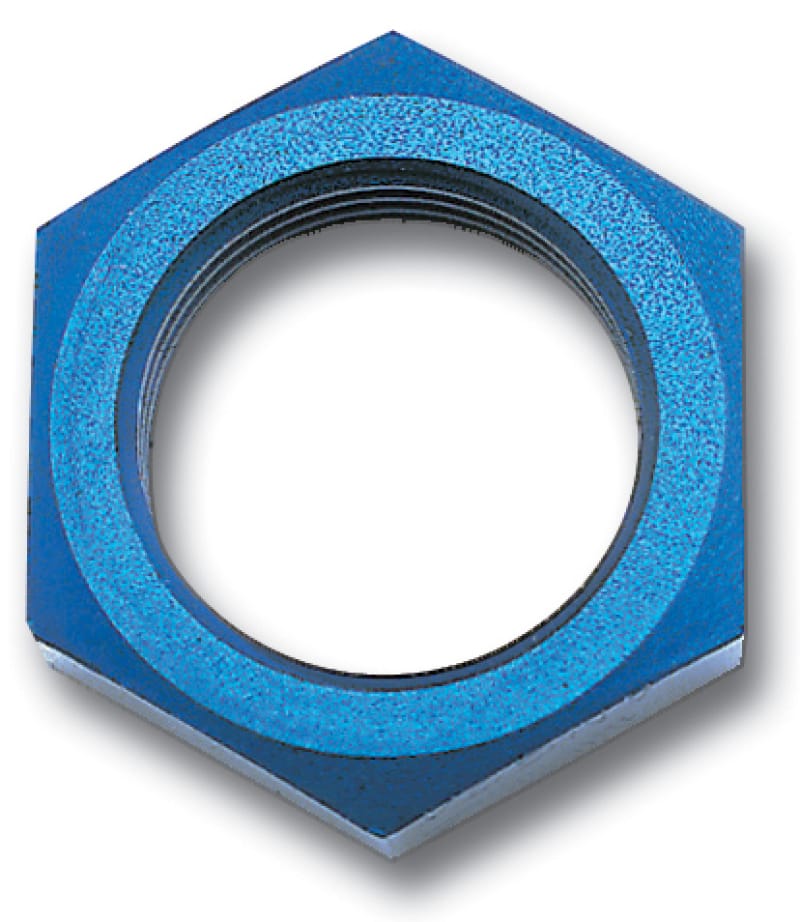 Russell — Russell Performance -4 AN Bulkhead Nuts 7/16in -20 Thread Size (Blue)