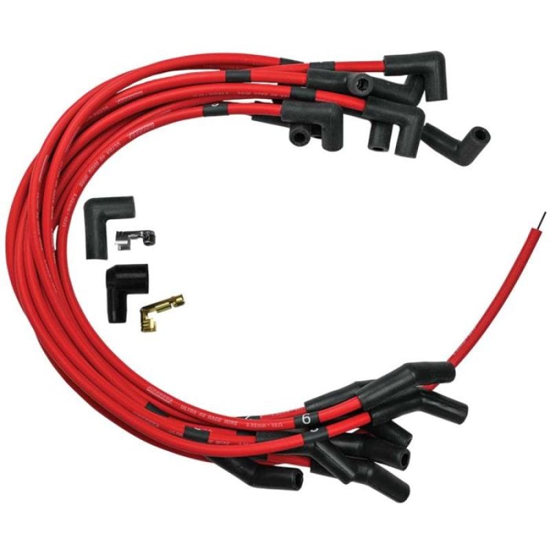 Moroso — Moroso Ford 289-302 Ignition Wire Set - Ultra 40 - Unsleeved - HEI - Under Header - Red