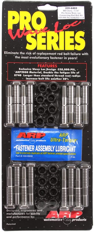 ARP — ARP BB Chevy 7/16in pro wave-loc rod bolt kit