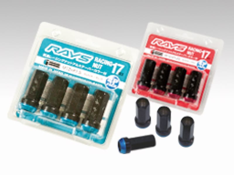 Rays — Rays 17 Hex Racing Nut 12x1.25 (Open End) (Red Seat) - Black (2 Pieces)