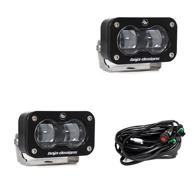 Baja Designs — Baja Designs Universal S2 SAE Spot LED (Pair) - Clear