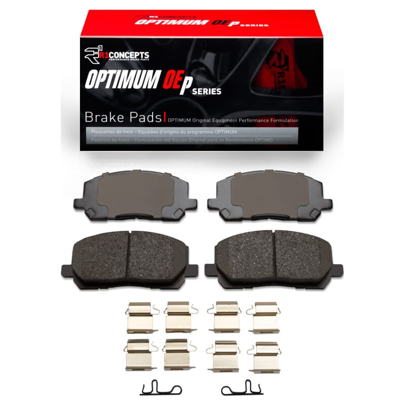 R1 Concepts — R1 01-07 Toyota Highlander Front Optimum OE Pads & Hardware Kit
R1 Optimum Oe Pads a