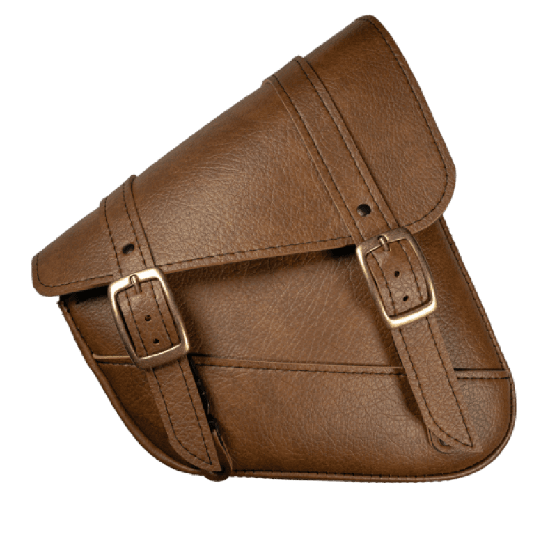 Willie & Max — Willie & Max HD Sportsters, Custom Hard Tails Brass Monkey Swingarm Bag Dual Shock - Warm Brown