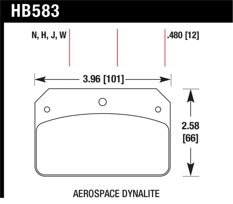 Hawk Performance — Hawk DR-97 Brake Pads for Aerospace Dynalite Caliper w/ 0.218in Center Hole
Disc Brake Pad