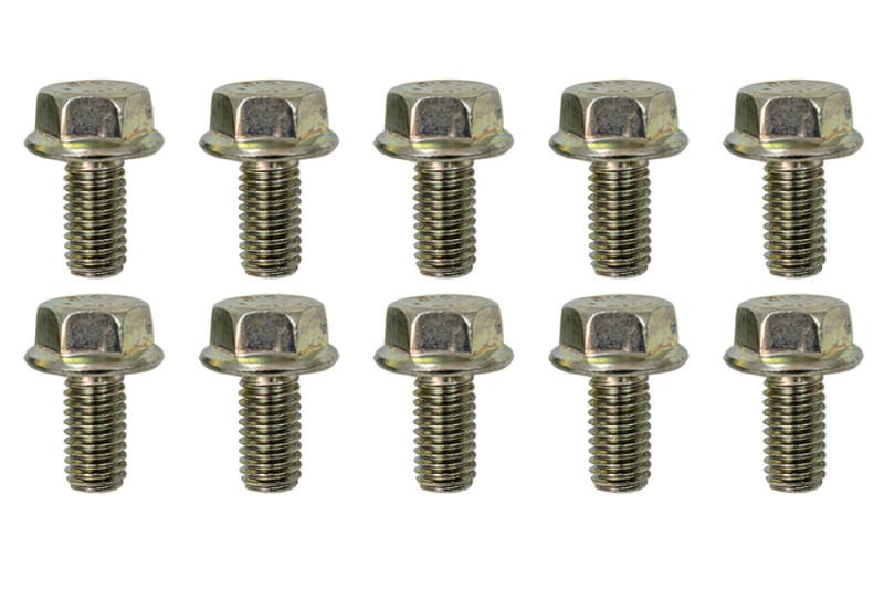 Moroso — Moroso M8-1.25 x 16mm Non-Serrated Zinc Flange Bolt - 10 Pack