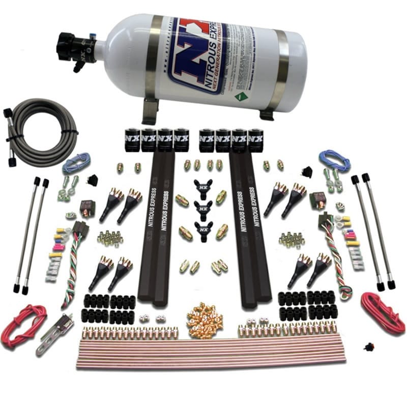 Nitrous Express — Nitrous Express SX2 Dual Stage 8 Solenoid /Gasoline Nitrous Kit (200-1200HP) w/10lb Bottle
Injection System Kit
N2OSys
