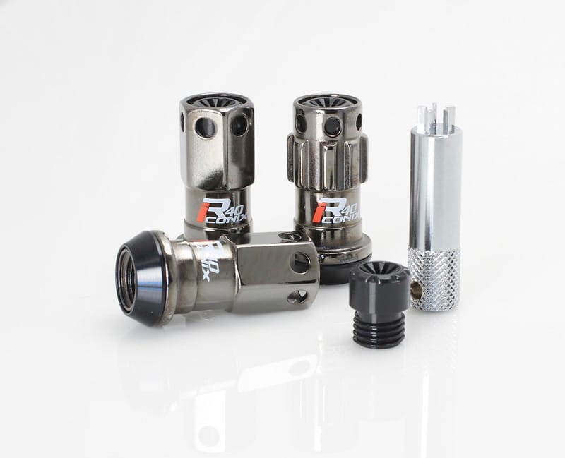 Project Kics — Project Kics 12X1.25 R40 Iconix Classical Lug Nuts w/ Black Plastic Cap - 16+4