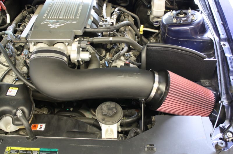 JLT — JLT 2010 Ford Mustang GT Black Textured Series 3 Cold Air Intake Kit w/Red Filter - Tune Req