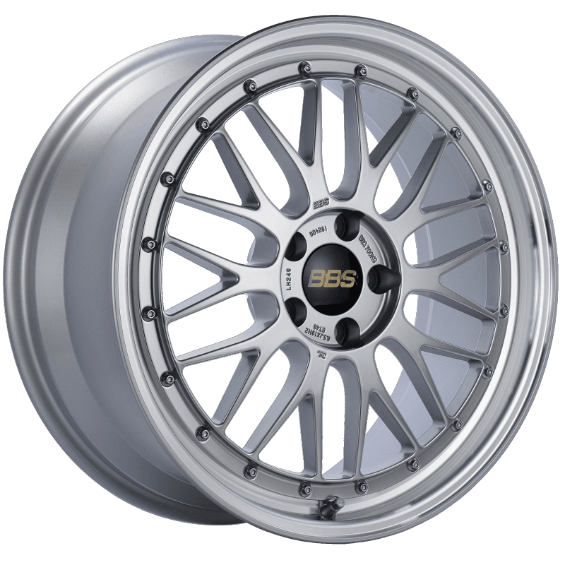 BBS — BBS LM 19x8.5 5x112 ET48 Diamond Silver Center Diamond Cut Lip Wheel -82mm PFS/Clip Required
