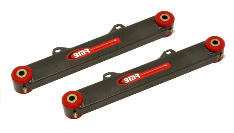 BMR Suspension — BMR 10-15 5th Gen Camaro Rear Non-Adj. Toe Rods (Polyurethane) - Black Hammertone