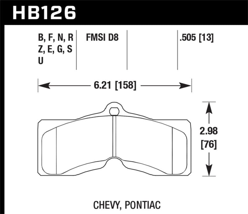 Hawk Performance — Hawk 65-73 Chevrolet Corvette Front ER-1 Brake Pads
Disc Brake Pad