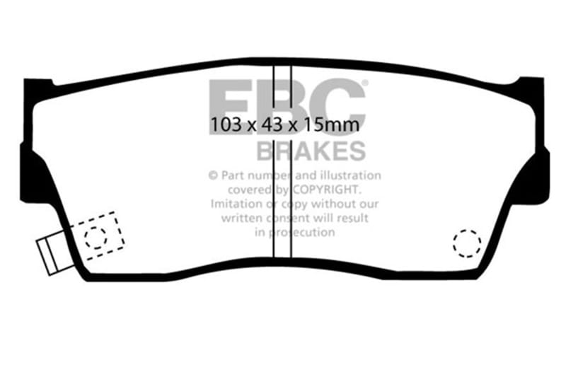 EBC — EBC 98-00 Chevrolet Tracker 1.6 (2 Door) Greenstuff Front Brake Pads
Disc Brake Pad