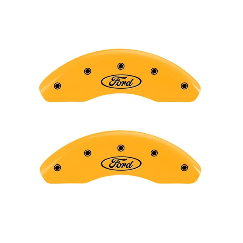 MGP — MGP Front set 2 Caliper Covers Engraved Front Oval logo/Ford Yellow finish black ch
Caliper Covers
