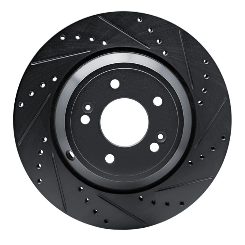R1 Concepts — R1 18-23 Genesis G70 Rear Right Drilled & Slotted Black Brake Rotor
R1 Brake Rotor Drill