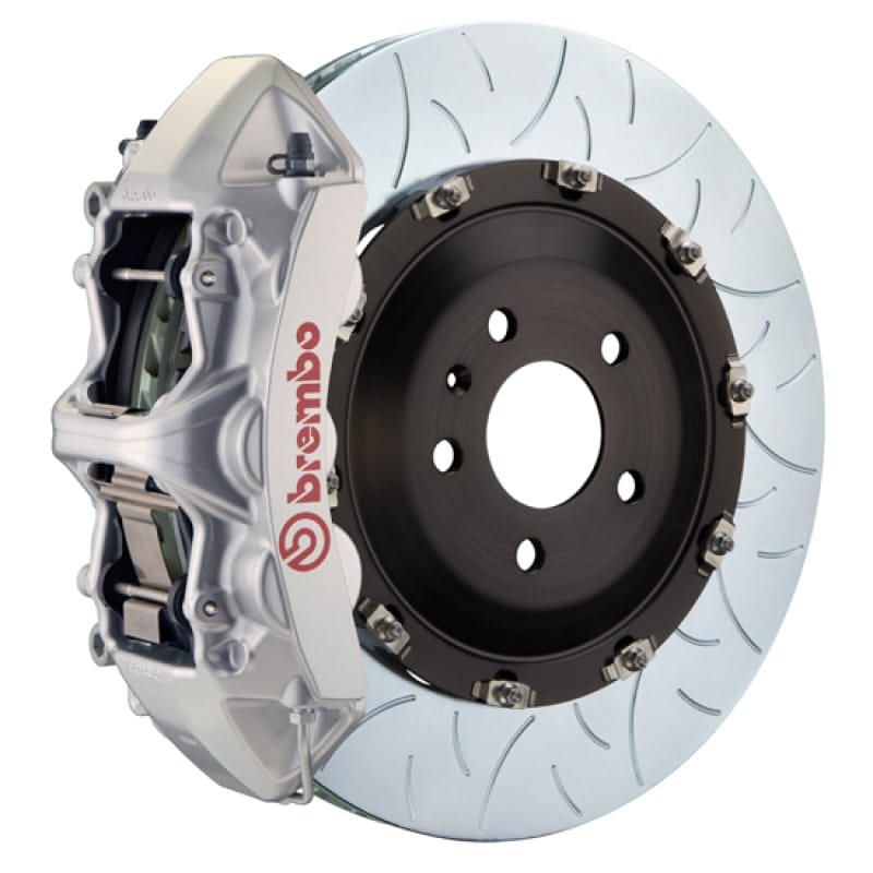 Brembo — Brembo 21+ Model S Plaid/Model X Plaid Fr GT BBK 6 Pist Cast 405x34 2pc Rotor Slotted Type3-Silver
