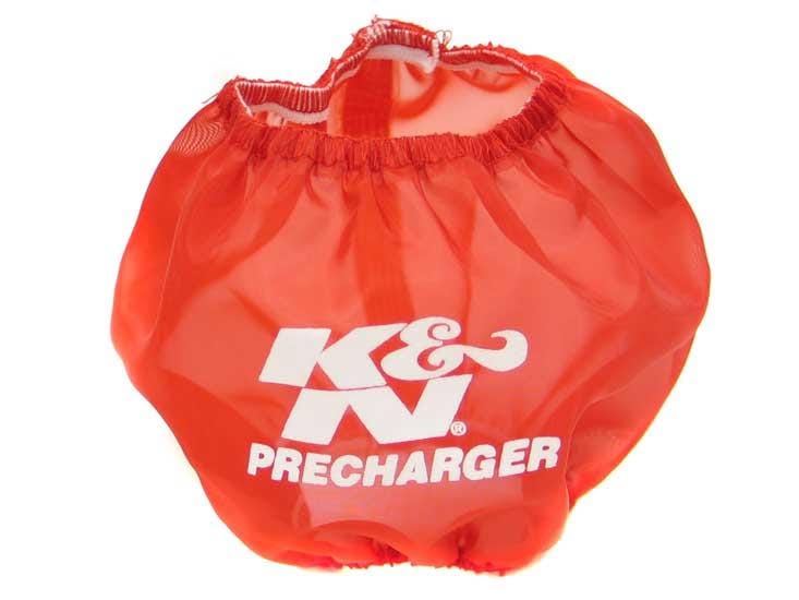 K&N Engineering — K&N Precharger Wrap Red Honda 4.5in top ID 5.125in Base ID