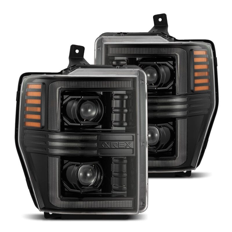 AlphaRex — AlphaRex 08-10 Ford F250-550 PRO-Series Projector headlights Alpha-Black w/Activ Light/Seq Signal
Projector Headlights