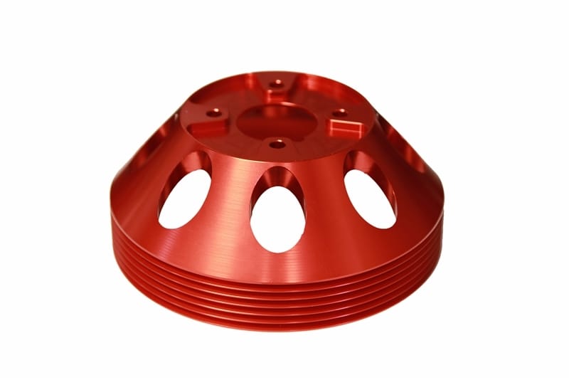 Torque Solution — Torque Solution Lightweight Water Pump Pulley (Red): Hyundai Genesis Coupe 3.8 2010+