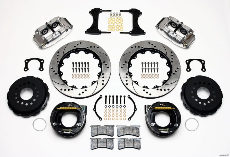 Wilwood — Wilwood Narrow Superlite 4R Rear P-Brk Kit 14.00in Drilled Polished New Big Ford 2.50in Offset
BRAKE KIT