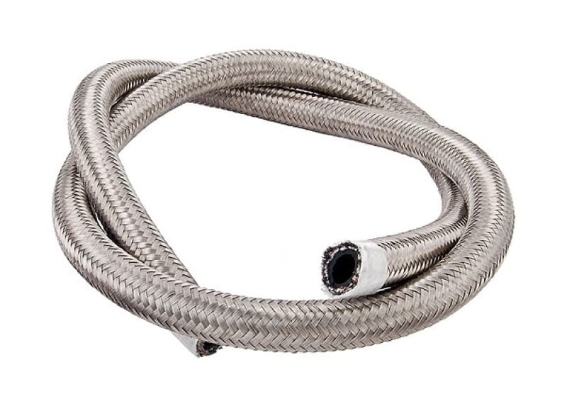 Torque Solution — Torque Solution Stainless Steel Braided Rubber Hose -10AN 2ft (0.56in ID)