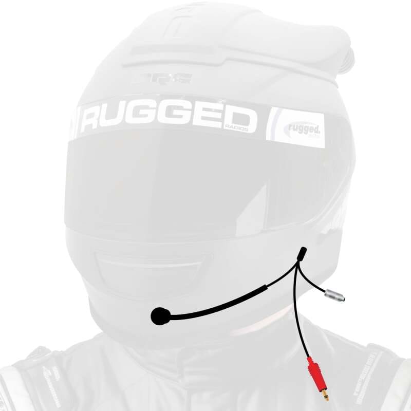 Rugged Radios — Rugged Radios NASCAR 3C Wired Open Face Helmet Kit with M102 Military Mic Straight Cord