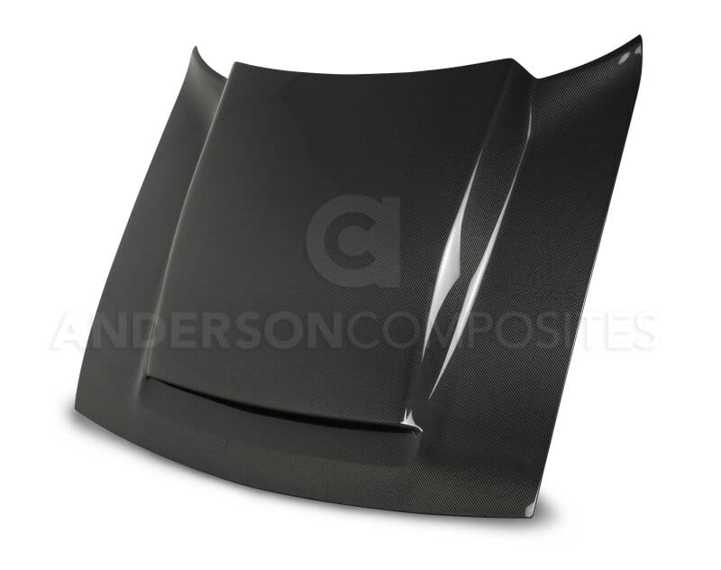 Anderson Composites — Anderson Composites 2018 Dodge Demon Cowl-Style Carbon Fiber Hood