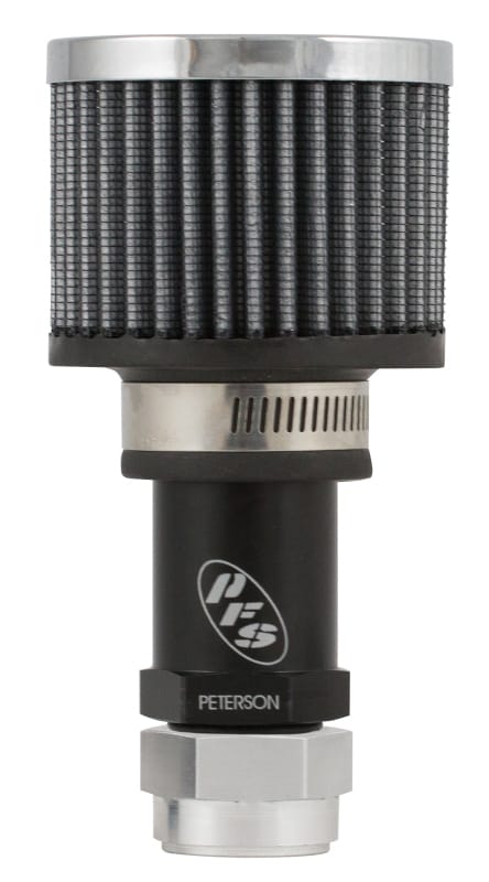 Peterson Fluid Systems — Peterson Fluid Systems Breather Screw-In -12AN w/ Filter
VALVE COVER BREATHER