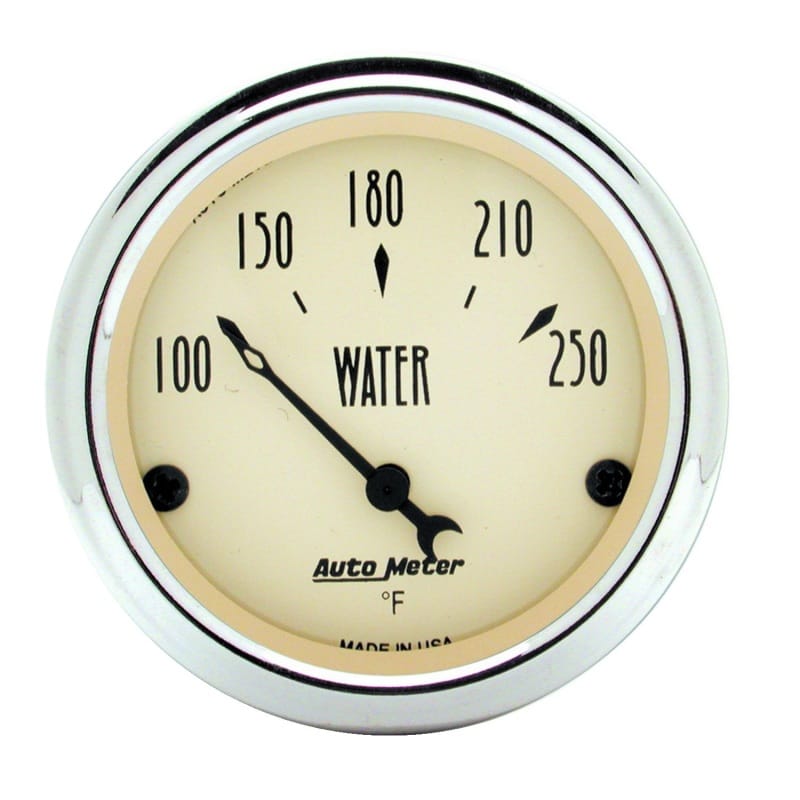 AutoMeter — Autometer 2-1/16 inch Electric Water Temperature 250 Deg F Antique Beige Gauge
GA 2" WTEMP ELEC AB