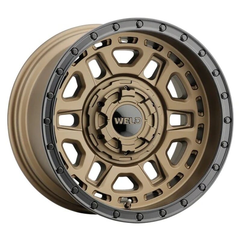 Weld — Weld Off-Road Crux 22x10in / 5x127 BP / ET -18 / 87.1mm Bore - Satin Bronze / Satin Black Ring Wheel