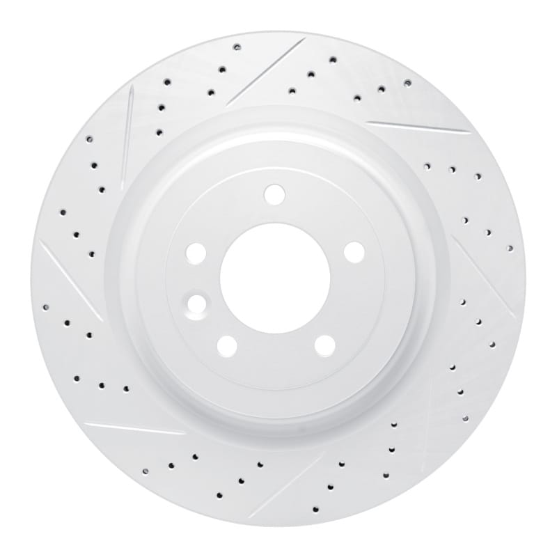 R1 Concepts — R1 13-25 Land Rover Defender 110 Rear Left Drilled & Slotted Geo-Carbon Rotor
