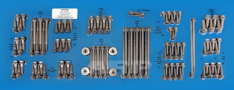ARP — ARP Chevy Small Block LS Series 12pt Engine and Accessory Bolt Kit