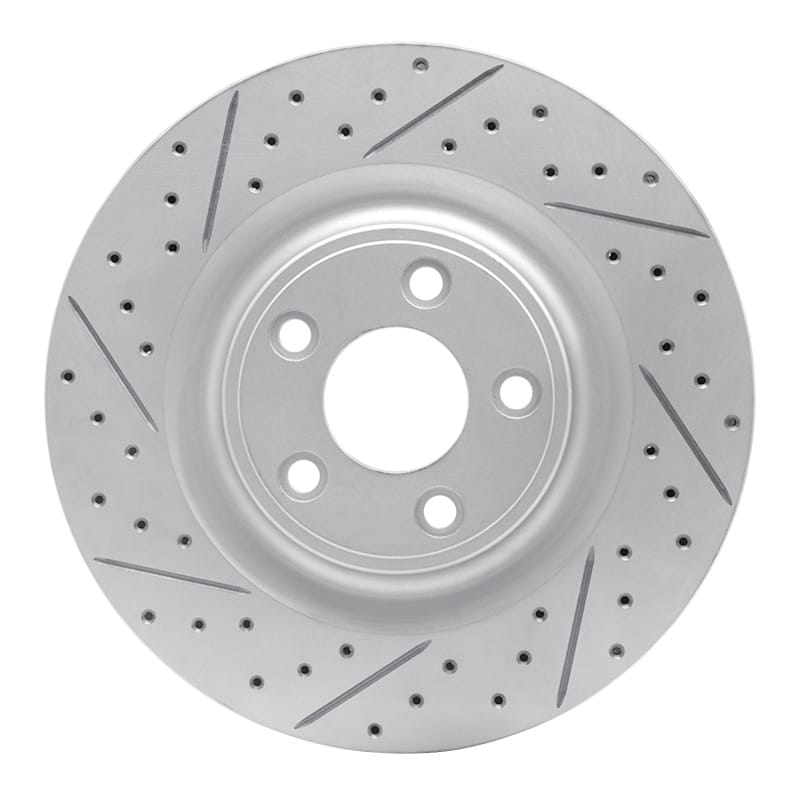 R1 Concepts — R1 14-21 Jaguar Xj Rear Left Drilled & Slotted Geo-Carbon Rotor