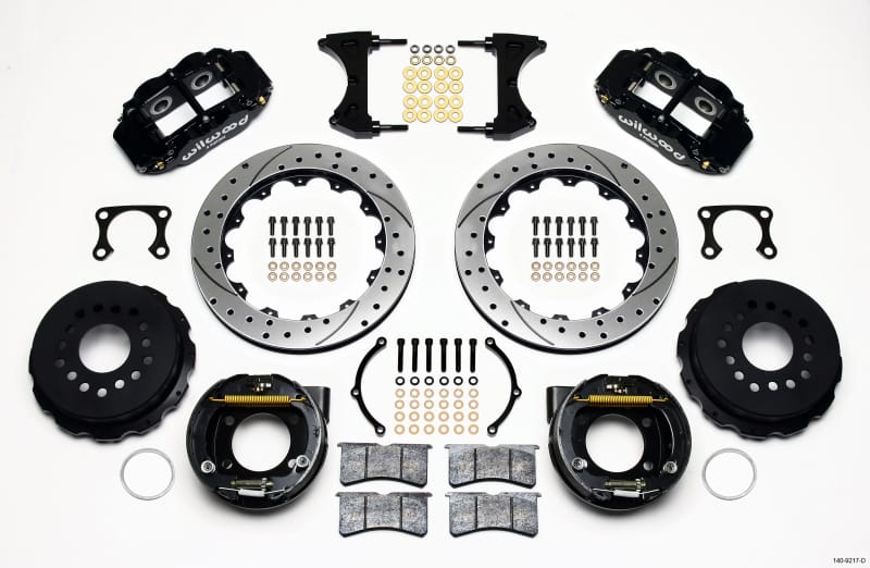 Wilwood — Wilwood Narrow Superlite 4R Rear P-Brk Kit 12.88in Drilled Big Ford Old Style 2.36in Offset
BRAKE KIT