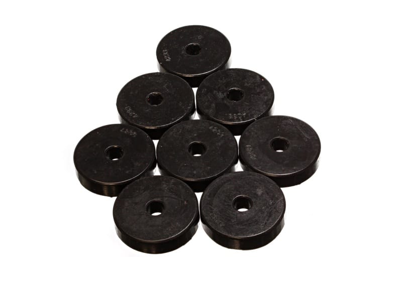 Energy Suspension — Energy Suspension Polyurethane Pad Set - 2 9/32in OD x 7/16in Hole ID x 1/2in Height - Round Black
LeafSprngInsulator