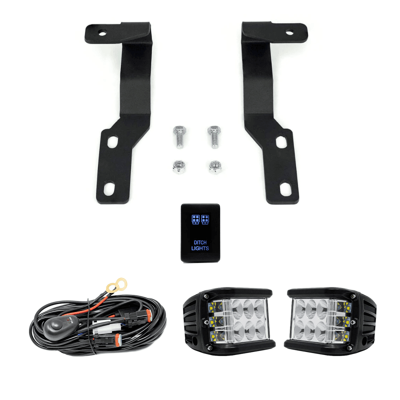 Cali Raised LED — Cali Raised 05-15 Toyota Tacoma Low Prof Ditch Light Brackets Kit W/Cannon Pods No Switch