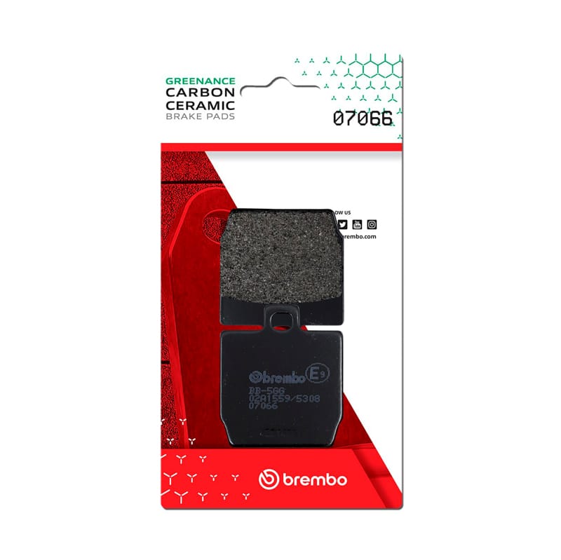 Brembo OE Powersports — Brembo OE Mbk Nitro/Quadro Quadro/Yamaha Aerox/Yamaha Slider Carbon Ceramic Brake Pad - Rear