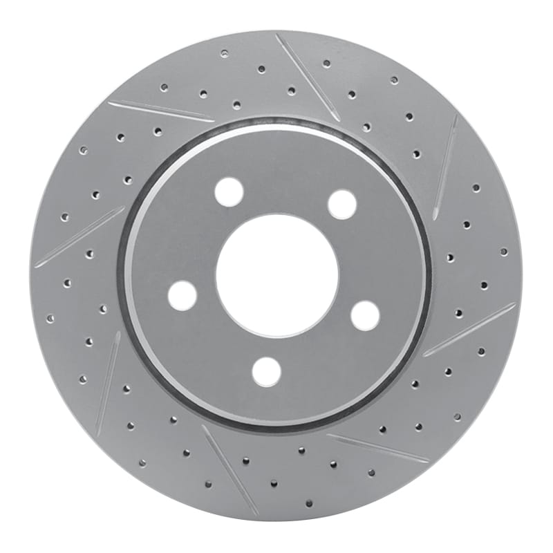 R1 Concepts — R1 07-12 Dodge Nitro Front Right Drilled & Slotted Geo-Carbon Rotor
