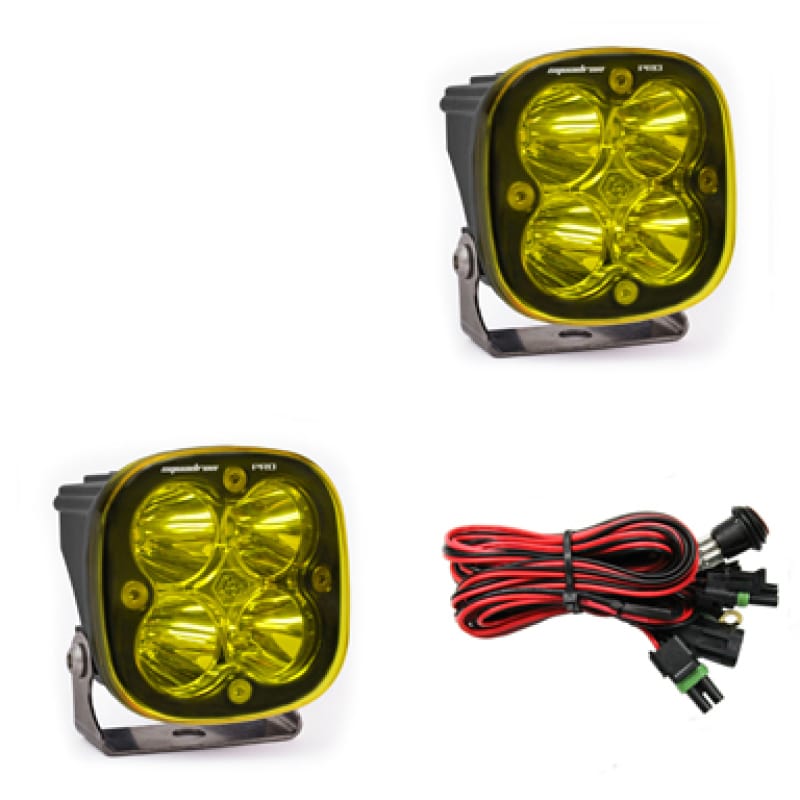 Baja Designs — Baja Designs Squadron Pro Series Spot Pattern LED Light Pods - Amber