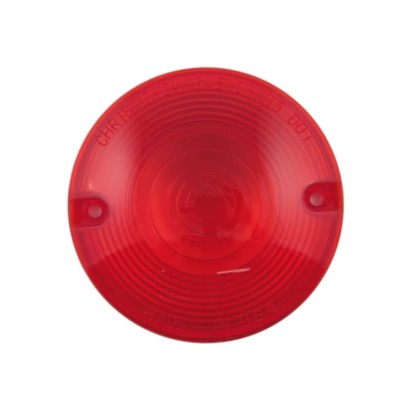 Letric Lighting — Letric Lighting Red Flat Lens Style Turn Signal Lenses 3In