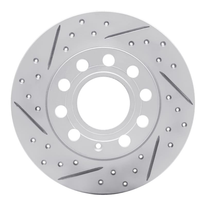 R1 Concepts — R1 02-06 Audi A4 Quattro Rear Left Drilled & Slotted Geo-Carbon Rotor
