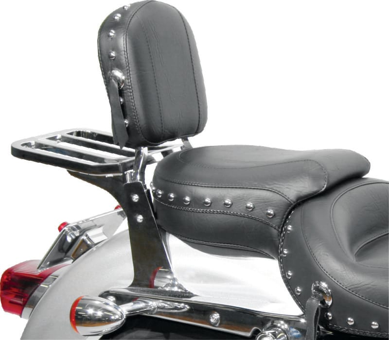 Mustang Motorcycle — Mustang Harley Sissy Bar Pad Low Medallion Style - Black