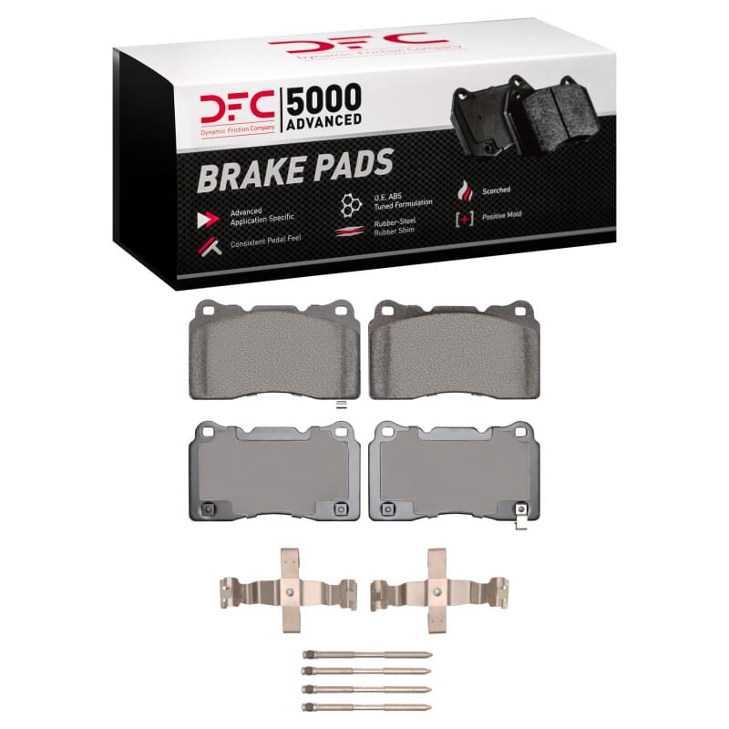DFC — DFC 17-25 Honda Civic Hatchback Front 5000 Advanced Low Metallic Brake Pads and Hardware Kit
DFC Brake Pad Set