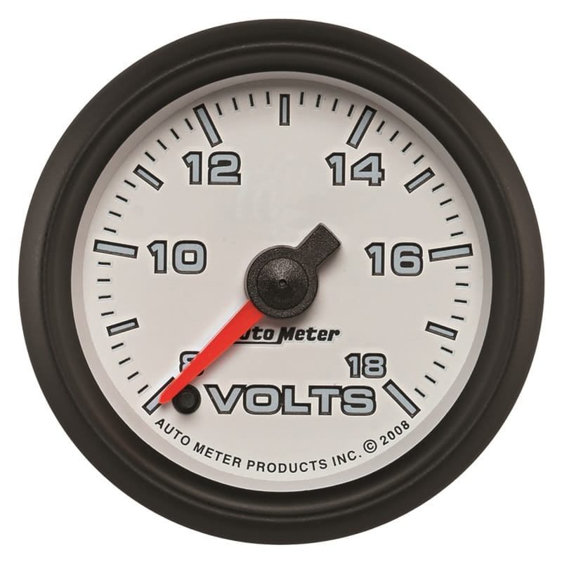 AutoMeter — Autometer Pro-Cycle Gauge Voltmeter 2 1/16in 18V Digital Stepper Motor White
2" VOLT STPR PC PH2
