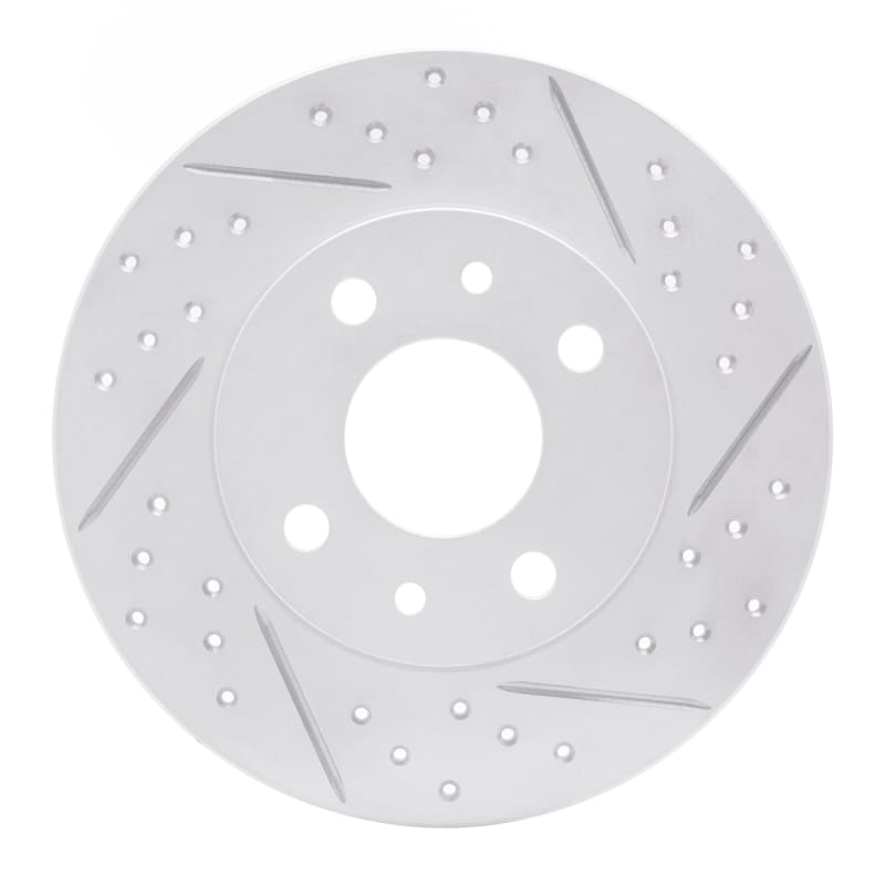 R1 Concepts — R1 09-19 Fiat 500 (USA/Canada) Rear Right Drilled & Slotted Geo-Carbon Rotor