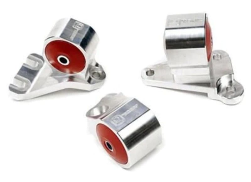 Innovative Mounts — Innovative 90-91/92-93 Acura Integra GS-R Silver Aluminum Billet Mount Kit Solid (Cable)