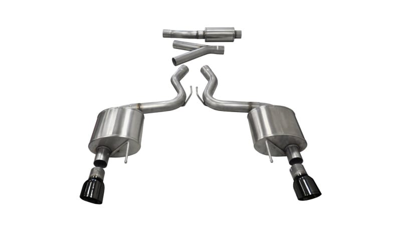 CORSA Performance — Corsa 2015-2017 Ford Mustang EcoBoost 2.3T Sport 3in Cat-Back Dual Rear Exit Black Tips
Exhaust