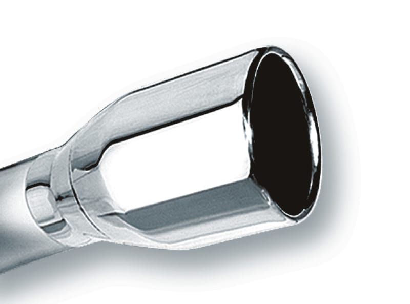 Borla — Borla 2.5in Inlet 4in Single Round Rolled Edge Outlet x 8in Long Weld On Exhaust Tip
ExhstTailPipeTip
Tip - Round