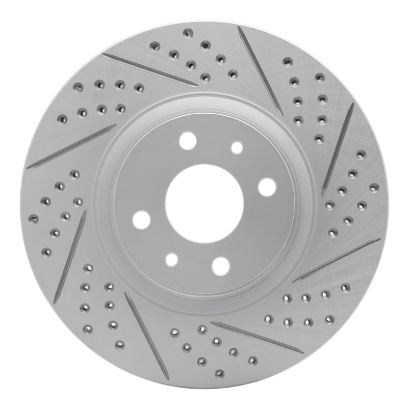 R1 Concepts — R1 12-19 Fiat 500E Front Right Drilled & Slotted Geo-Carbon Rotor