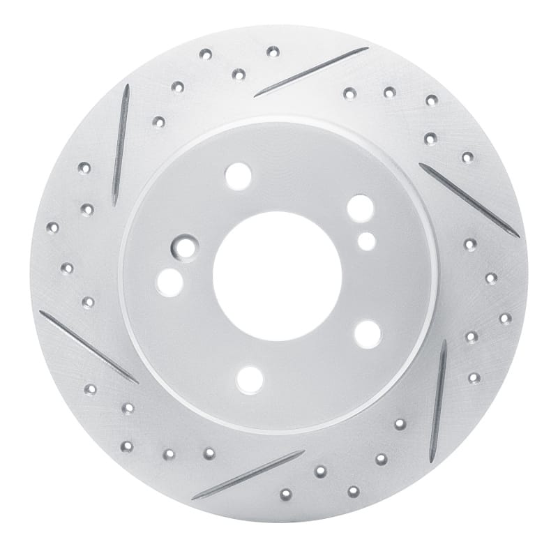 R1 Concepts — R1 87-15 Chrysler Crossfire Rear Left Drilled & Slotted Geo-Carbon Rotor