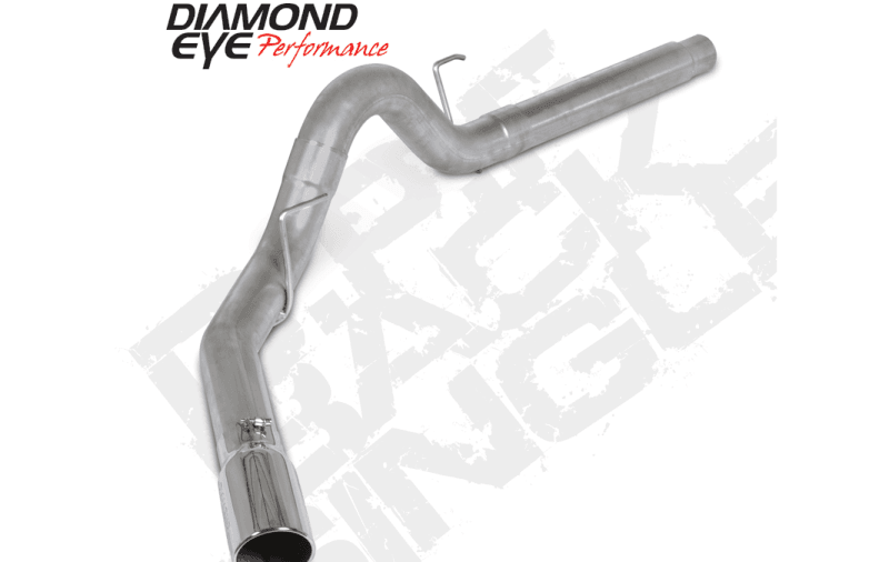 Diamond Eye Performance — Diamond Eye 18-19 Ford 3.0L Powerstroke F150 - 4in Aluminized DPF Back Exhaust Kit w/ Tip 4512BRA-DE